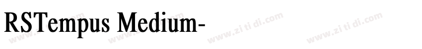 RSTempus Medium字体转换